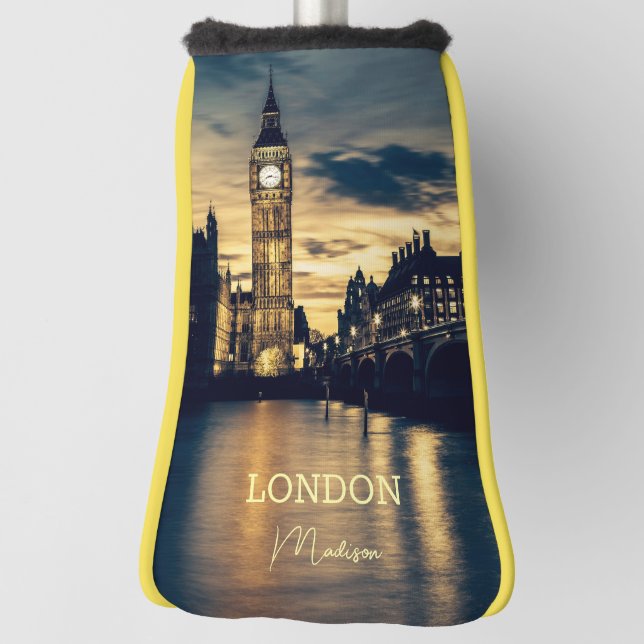 Funda Para Palo De Golf Nombre personalizado Londres (Girar 90)
