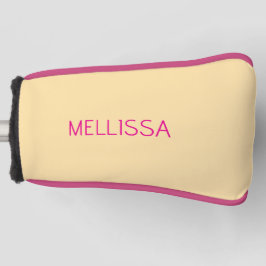 Funda Para Palo De Golf Nombre personalizado minimalista crema