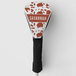 Funda Para Palo De Golf Nombre personalizado Patrón de impresión en animal
