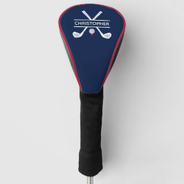 Funda Para Palo De Golf Nombre Personalizado Rojo Blanco Azul