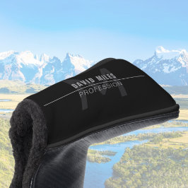 Funda Para Palo De Golf Nombre profesional moderno gris oscuro