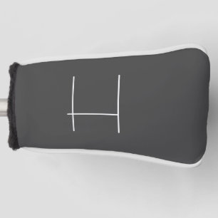 Funda Para Palo De Golf Nombre propio de un monograma Gris Minimalista ini