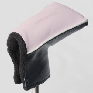 Funda Para Palo De Golf Nombre rosa sutil en rosa suave rubor