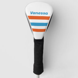 Funda Para Palo De Golf Nostalgia Veraniega con Rayas y Nombre