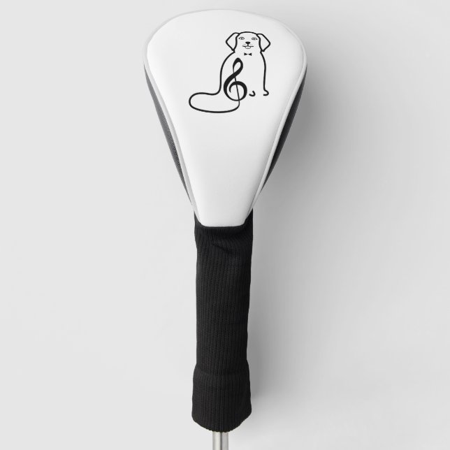 FUNDA PARA PALO DE GOLF NOTA DE PERRO Y MÚSICA (Anverso)