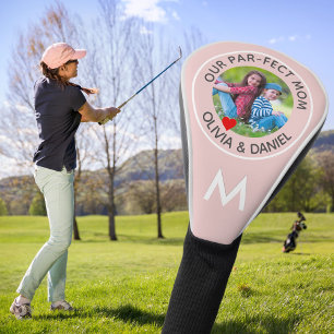 Funda Para Palo De Golf NUESTRO MOM PAR-FECT Foto Monograma Rosa