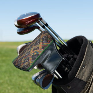Funda Para Palo De Golf (NUEVO) Manta de barro tejida con franjas de Kente