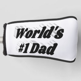 Funda Para Palo De Golf Número 1 Día del Padre Texto negro Cabecera de gol