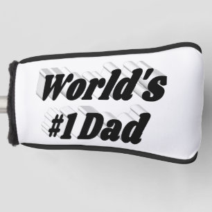 Funda Para Palo De Golf Número 1 Día del Padre Texto negro Cabecera de gol