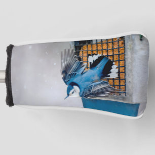 Funda Para Palo De Golf Nuthatch blanco en nieve - foto original