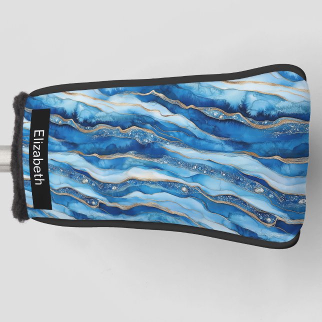 Funda Para Palo De Golf Ocean Jeweled Agate Personalized (Anverso)