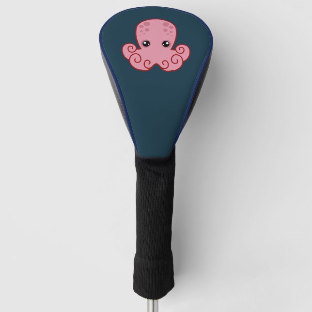 Funda Para Palo De Golf Octopus rosado (Anverso)