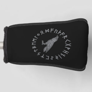 Funda Para Palo De Golf Odin Cuervo Cuervos Mitología vikinga runas rúnico