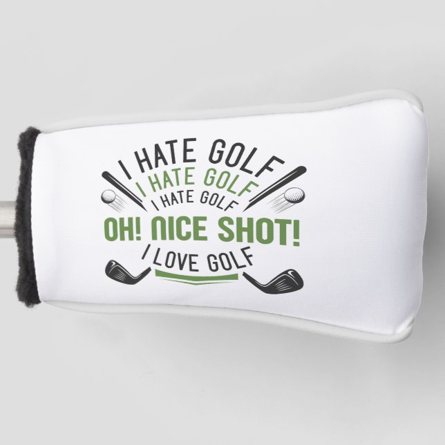 Funda Para Palo De Golf Odio el golf (Anverso)