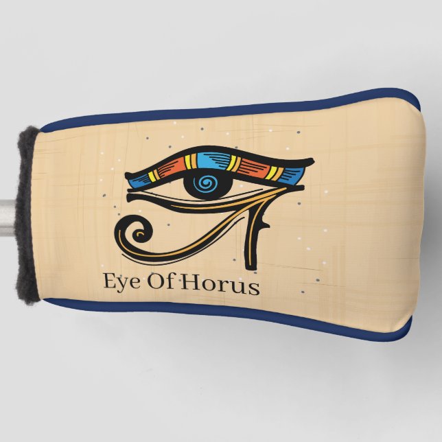 Funda Para Palo De Golf Ojo de Horus sobre papiro, jeroglíficos egipcios (Anverso)