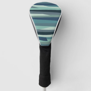 Funda Para Palo De Golf Olas oceánicas geométricas azules