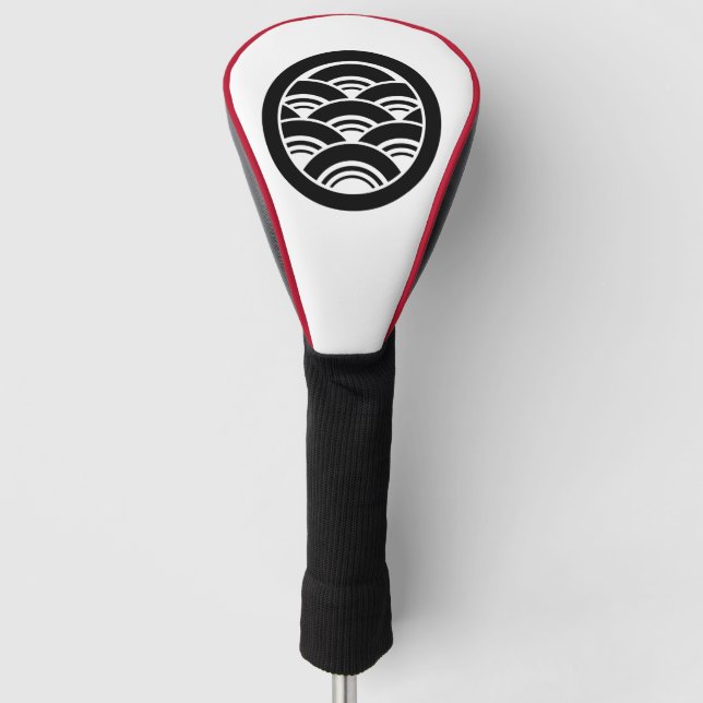 Funda Para Palo De Golf Olas superpuestas en círculo (Anverso)