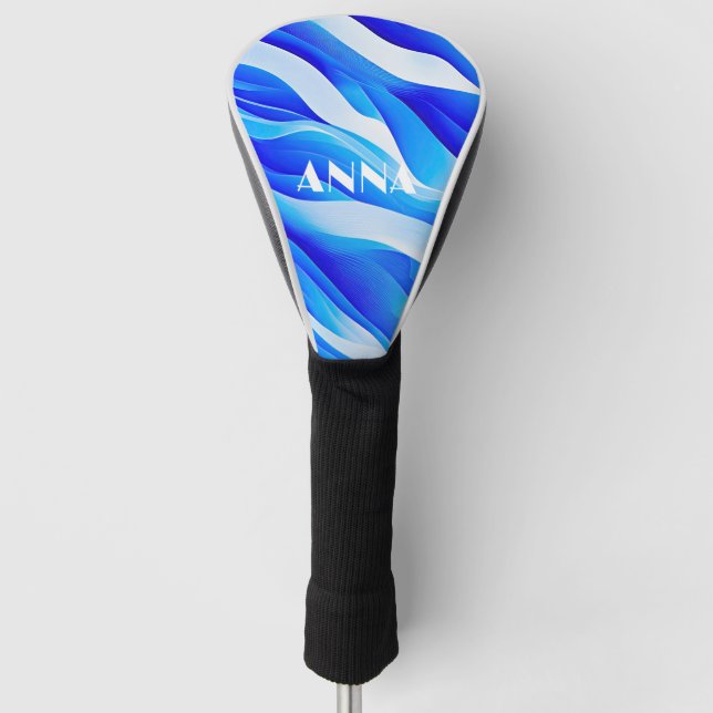 FUNDA PARA PALO DE GOLF ONDAS SUPER AZULES (Anverso)