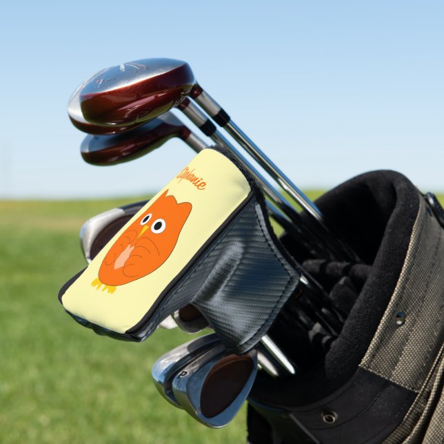 Funda Para Palo De Golf Orange Owl Design (In Situ)