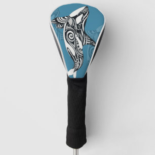 Funda Para Palo De Golf Orca Killer Whale Tlingit Indigo Blue ink