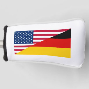 Funda Para Palo De Golf Orgullo americano alemán Bandera de Estados Unidos