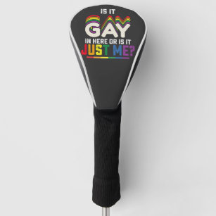 Funda Para Palo De Golf Orgullo LGBT es gay aquí o solo yo