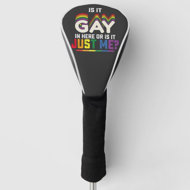 Funda Para Palo De Golf Orgullo LGBT es gay aquí o solo yo (Anverso)