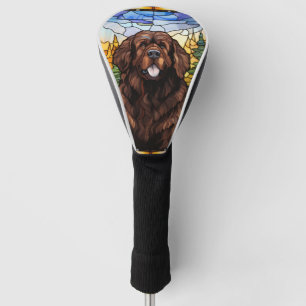 Funda Para Palo De Golf Ornamento de vidrio de perro de Terranova Marrón