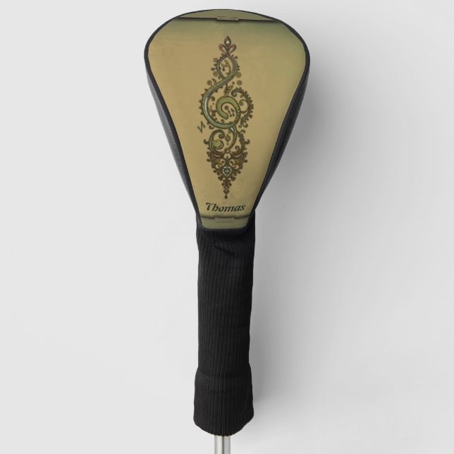 Funda Para Palo De Golf Ornate Treble Clef (Anverso)