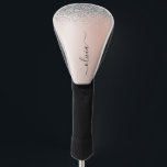 Funda Para Palo De Golf Oro Rosa - Monograma Purpurina Rubor rosado platea<br><div class="desc">Oro Rosa - Purpurina de espuma metálica de Relieve metalizado Rubor rosa y plata Faux cepillado con el nombre Metalizado del monograma Tapa del controlador de golf. Esto hace que el dulce perfecto cumpleaños 16, boda, ducha de novia, aniversario, ducha de bebé o fiesta de soltera sea regalo para alguien...</div>
