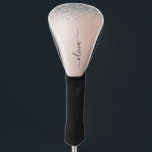 Funda Para Palo De Golf Oro Rosa - Monograma Purpurina Rubor rosado platea<br><div class="desc">Oro Rosa - Purpurina de espuma metálica de Relieve metalizado Rubor rosa y plata Faux cepillado con el nombre Metalizado del monograma Tapa del controlador de golf. Esto hace que el dulce perfecto cumpleaños 16, boda, ducha de novia, aniversario, ducha de bebé o fiesta de soltera sea regalo para alguien...</div>