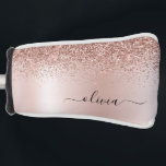 Funda Para Palo De Golf Oro Rosa - Nombre Metalizado del monograma del Pur<br><div class="desc">Oro Rosa - Purpurina de espuma metálica de Relieve metalizado de imitación rosada de Rubor Cepillado Monograma Metalizado Tapa de putter de golf. Esto hace que el dulce perfecto cumpleaños 16, boda, ducha de novia, aniversario, ducha de bebé o fiesta de soltera sea regalo para alguien que ama el lujo...</div>