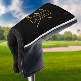 Funda Para Palo De Golf Oro y Negro Personalizado con Estilo