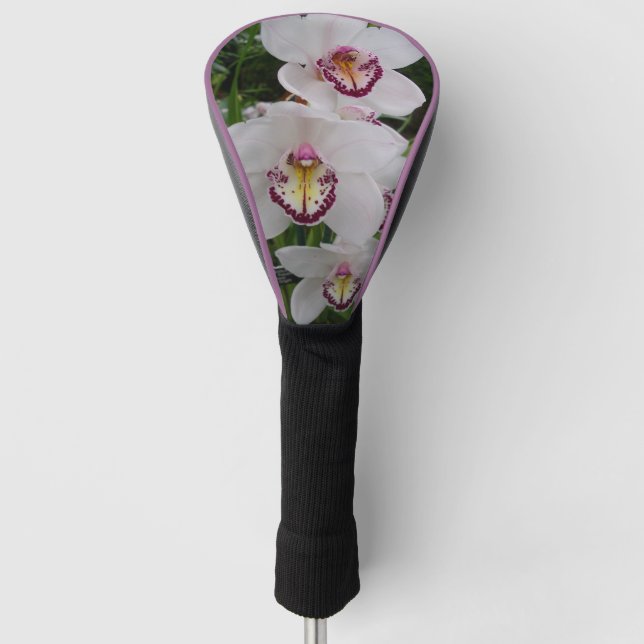 Funda Para Palo De Golf Orquídeas Blancas Hermosas Flores Tropicales (Anverso)