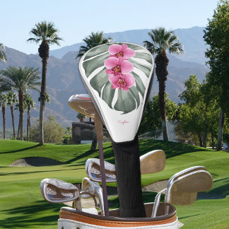 Funda Para Palo De Golf Orquídeas rosadas calientes Floral tropical con su