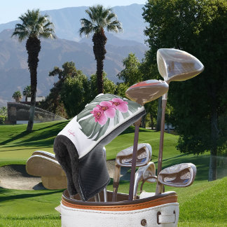 Funda Para Palo De Golf Orquídeas rosadas calientes Floral tropical con su