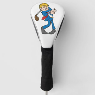 Funda Para Palo De Golf Oscilación divertido del golfista del triunfo del