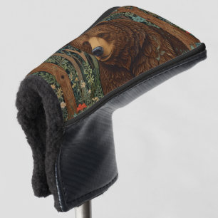 Funda Para Palo De Golf Oso castaño retro ruso