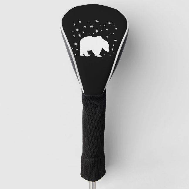 Funda Para Palo De Golf Oso Polar En La Nieve (Anverso)