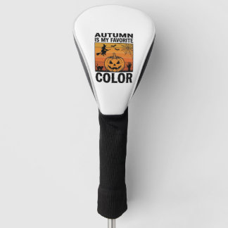 Funda Para Palo De Golf Otoño Es Mi Color Favorito Halloween Calabaza Desi