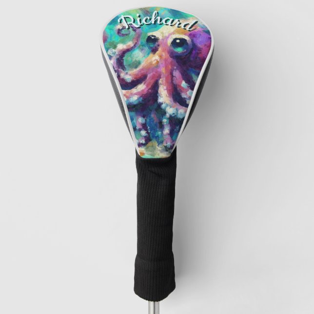 Funda Para Palo De Golf Otopus Nautical Beach Coastal Personalizado (Anverso)