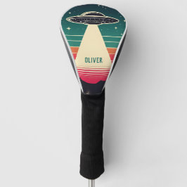 Funda Para Palo De Golf OVNI Vintage al Atardecer Personalizado