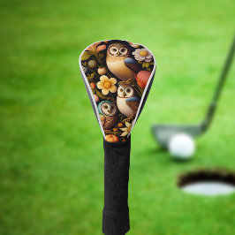 Funda Para Palo De Golf Owls & Flowers | Modern Haeckel 