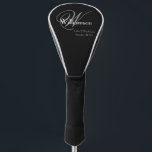 Funda Para Palo De Golf Padre Del Regalo Groom Elegante Monograma Moderno<br><div class="desc">Regalos De Boda Padre Del Regalo De Groom Elegante Monograma Moderno Tapa De Cabeza De Golf. Haga clic en personalizar esta plantilla para personalizar con el apellido de monograma Inicial, el nombre y la fecha de boda rápida y fácilmente. El Padre del Regalo Groom Elegante Monograma Moderno de la cubierta...</div>