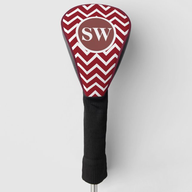 Funda Para Palo De Golf Padres monogramas dads chevron| Personalizar (Anverso)