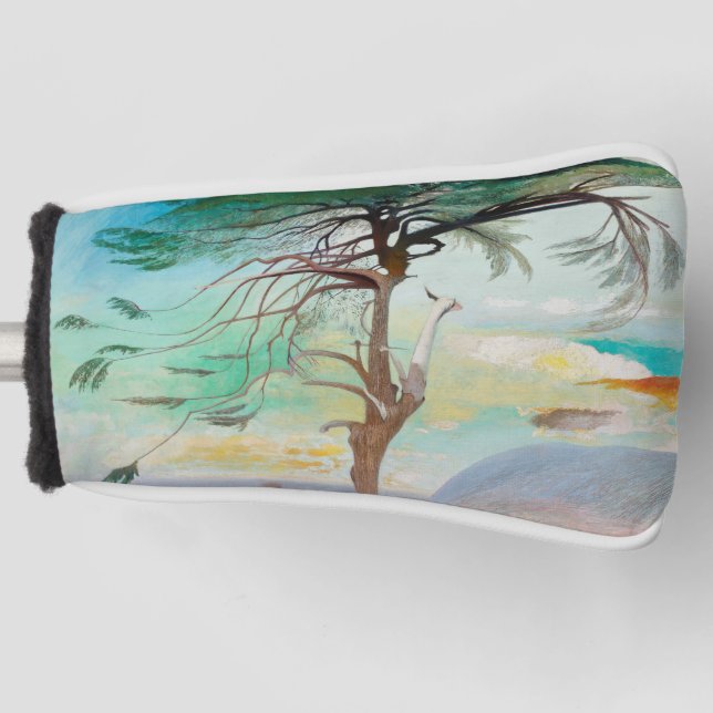 Funda Para Palo De Golf Paintaje paisajístico del árbol del cedro solitari (Anverso)