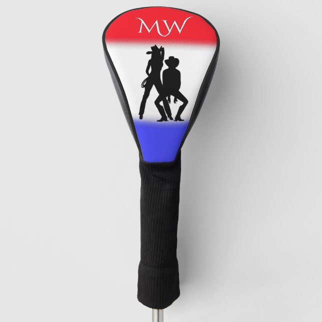 Funda Para Palo De Golf País Occidental Patriótico Personal (Anverso)