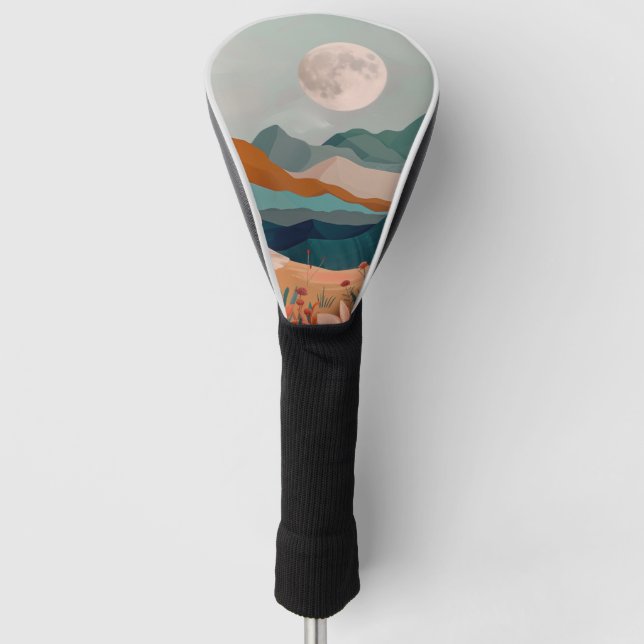Funda Para Palo De Golf Paisaje abstracto de Boho (21) (Anverso)