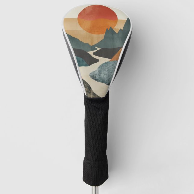 Funda Para Palo De Golf Paisaje abstracto de Boho (5) (Anverso)