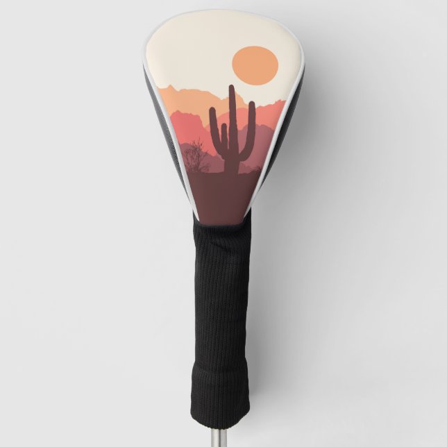 Funda Para Palo De Golf Paisaje arbolado y naranja de México (Anverso)